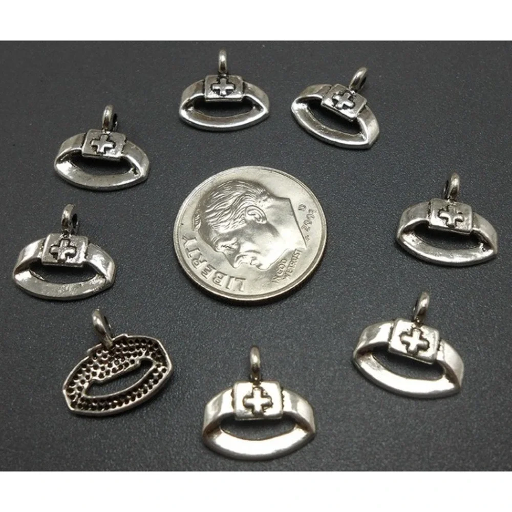 10pcs‎ Nurse Cap Charms, nursing, jewelry making supplies